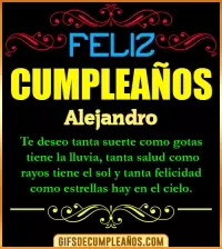 GIF Frases de Cumpleaños Alejandro